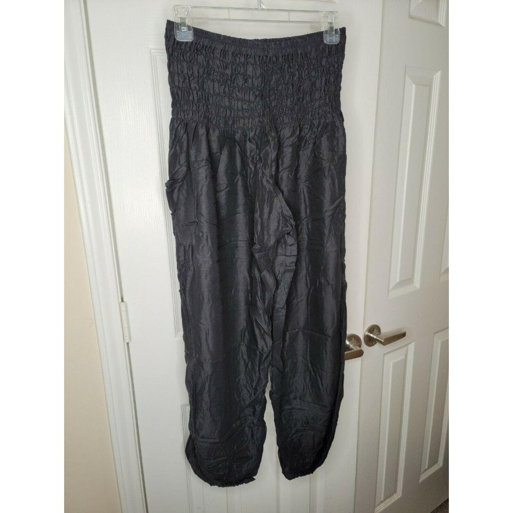 NEW! Women's Bohemian Island Black Harem Pants Siz